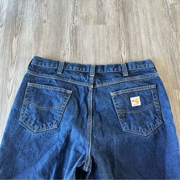 Carhartt Men's 38 x 30 Dark Wash Denim Jeans. - Picture 3 of 8